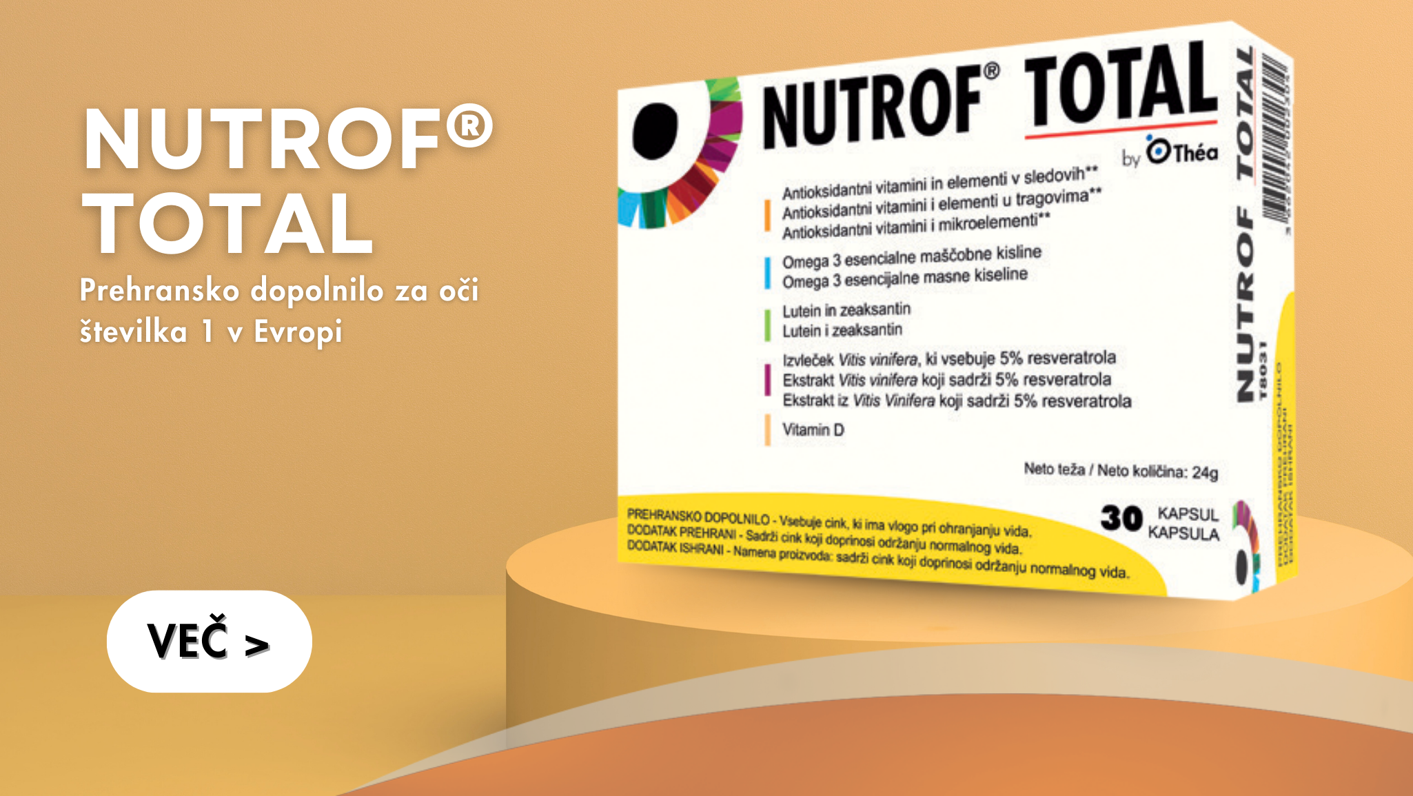 Nutrof Total – prehransko dopolnilo za oči številka 1 v Evropi